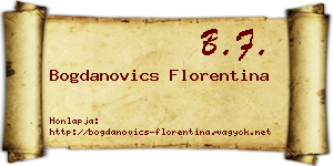 Bogdanovics Florentina névjegykártya